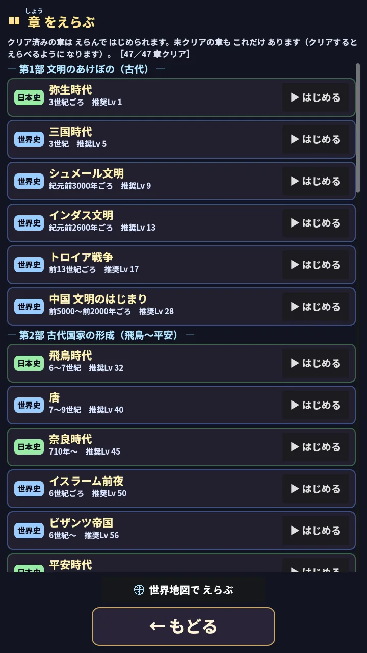 章セレクト ― 古代から現代まで全47章