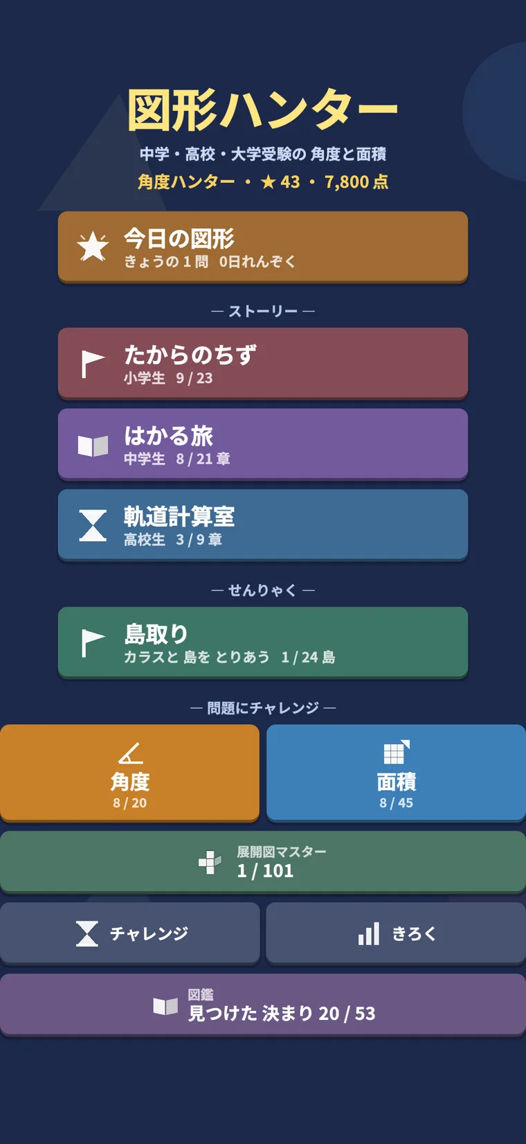 図形ハンター タイトル画面